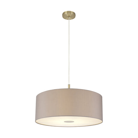 Baymont E27 Pendant Light 60cm Grey - Antique Brass