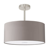 Baymont Semi Flush Ceiling Light Frosted Diffuser - Satin Nickel