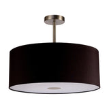 Baymont Frosted Diffuser Semi Flush 50cm 40cm High - Satin Nickel