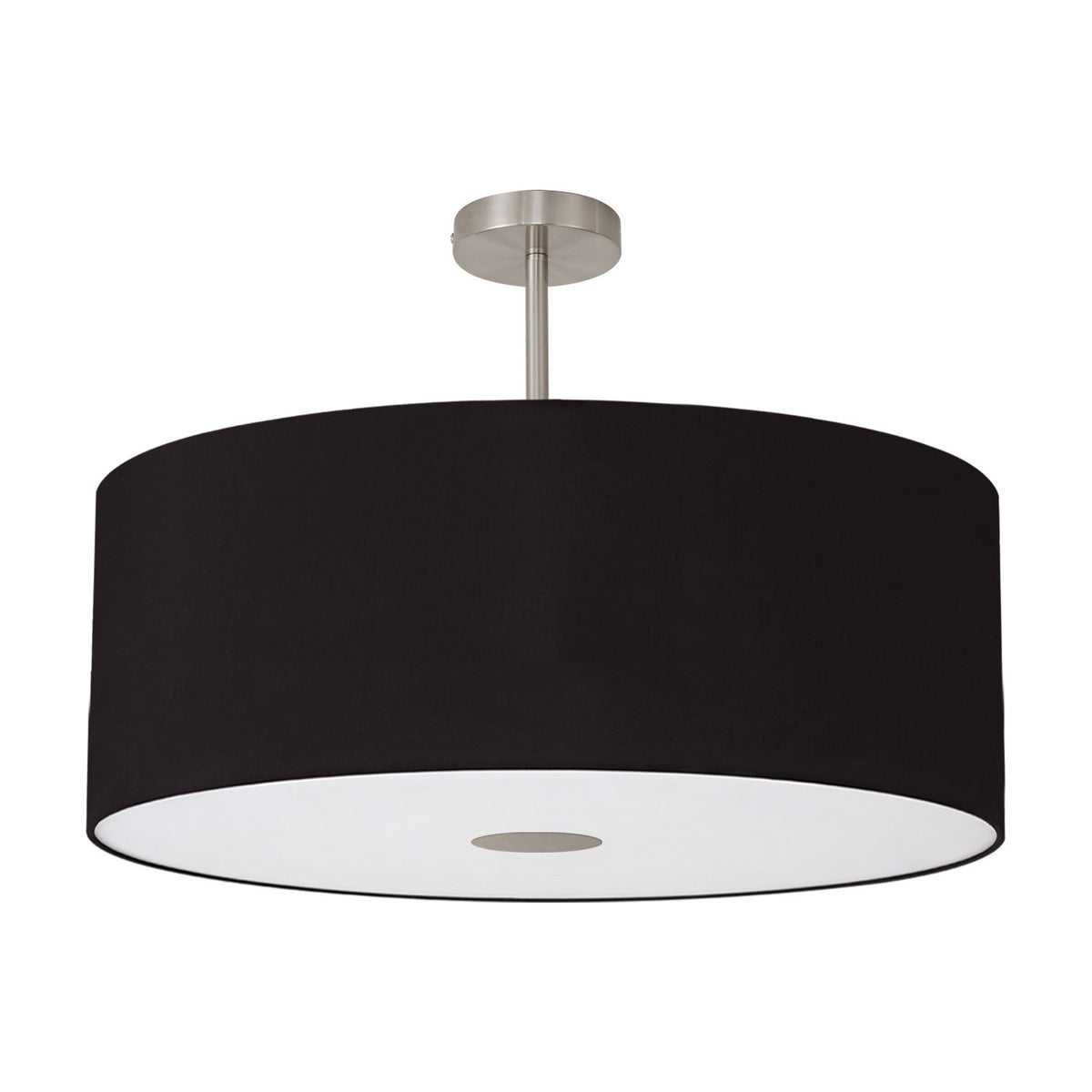 Baymont Frosted Diffuser Semi Flush 60cm 42cm High - Satin Nickel