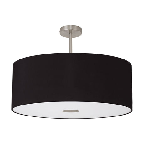 Baymont Frosted Diffuser Semi Flush 60cm 42cm High - Satin Nickel