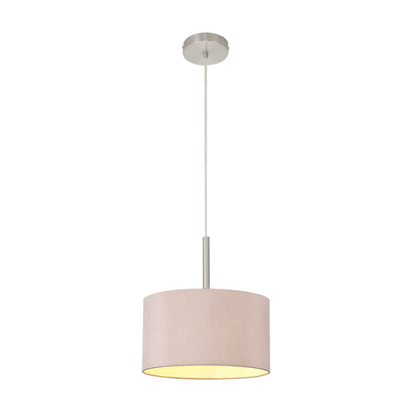 Baymont E27 Pendant Light 30cm Taupe - Satin Nickel