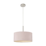Baymont E27 Pendant Light 40cm Taupe - Satin Nickel
