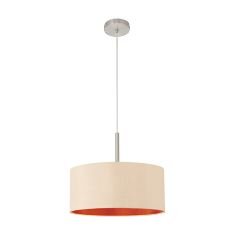 Baymont Pendant Light 40cm Antique Gold - Satin Nickel