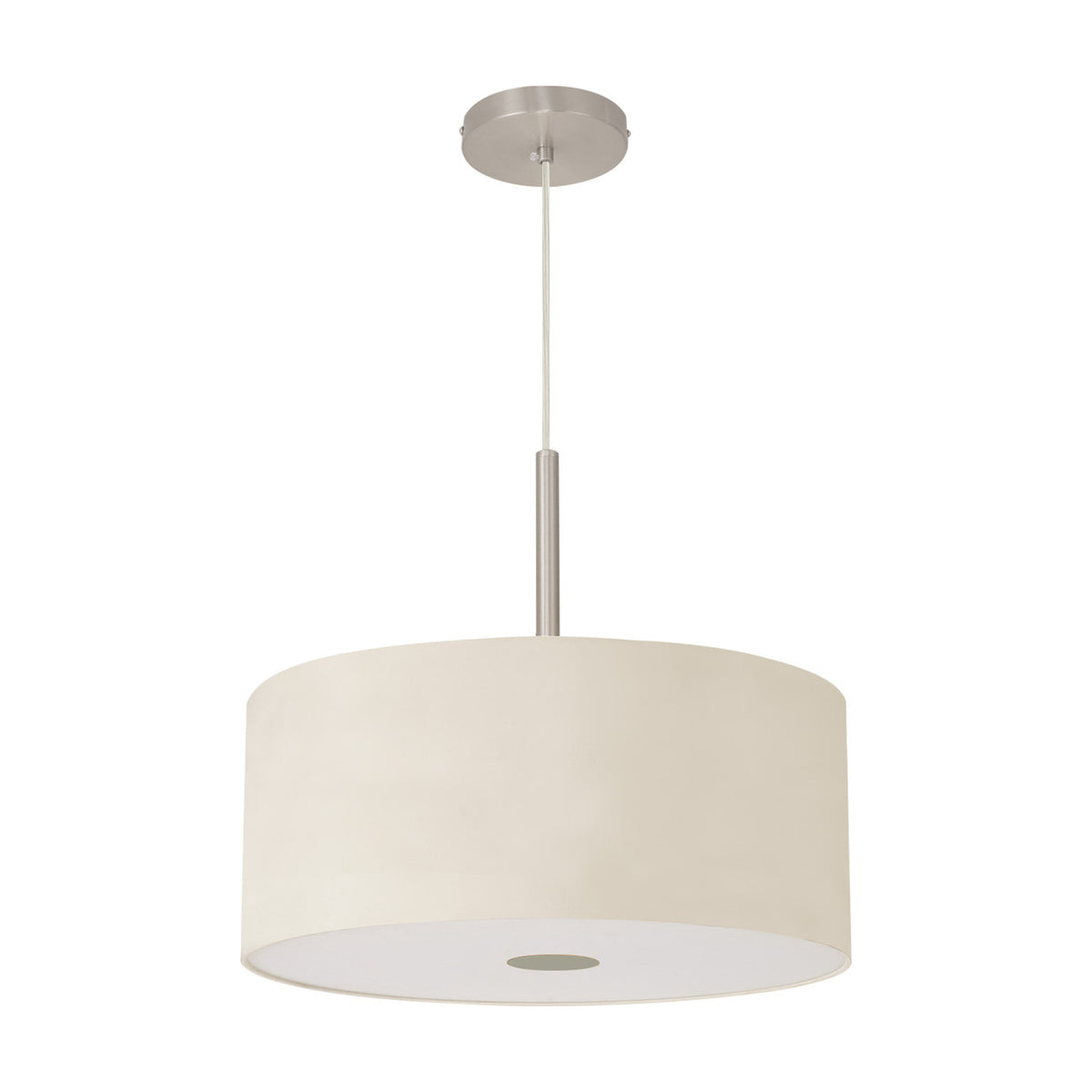 Baymont E27 Pendant Light Frosted Diffuser - Satin Nickel