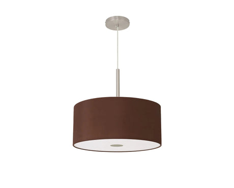 Baymont Frosted Diffuser Pendant Raw Cocoa 40cm - Satin Nickel
