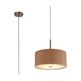 Baymont Frosted Diffuser Pendant 40cm Antique Gold - Satin Nickel