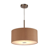 Baymont Frosted Diffuser Pendant 40cm Antique Gold - Satin Nickel