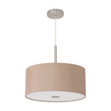 Baymont Frosted Diffuser Pendant 40cm Antique Gold - Satin Nickel