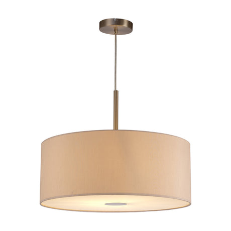 Baymont E27 Pendant Light 50cm Nude Beige - Satin Nickel