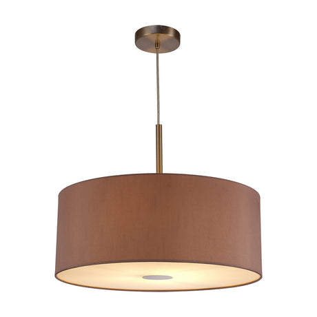 Baymont E27 Pendant Light 50cm Taupe - Satin Nickel