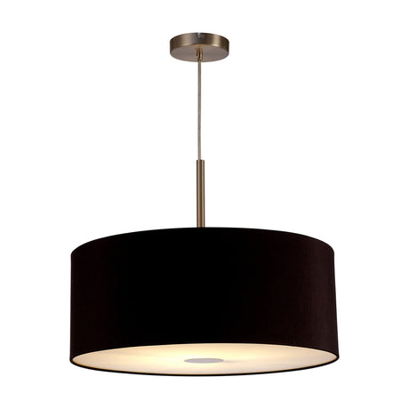 Baymont Pendant Light 50cm Midnight Black - Satin Nickel