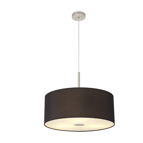 Baymont E27 Pendant Light 50cm Black - Satin Nickel