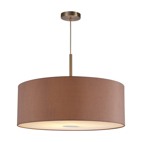 Baymont E27 Pendant Light 60cm Taupe - Satin Nickel