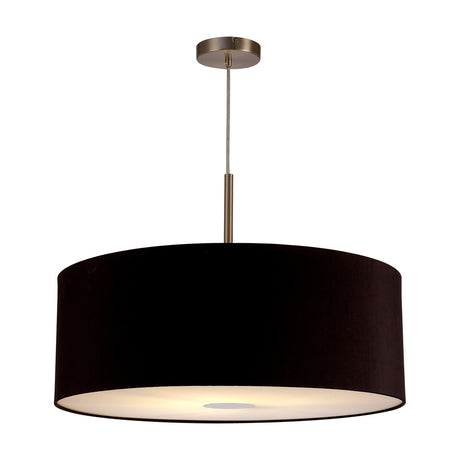 Baymont Pendant Light 60cm Midnight Black - Satin Nickel