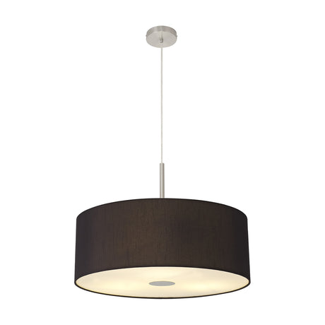 Baymont E27 Pendant Light 60cm Black - Satin Nickel