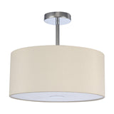 Baymont 3 Light E27 Semi Flush Ceiling Light - Polished Chrome
