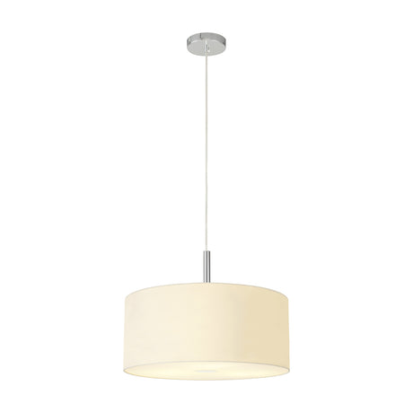Baymont 3 Light Pendant Light 40cm Ivory Pearl - Polished Chrome