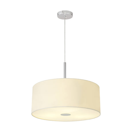 Baymont 3 Light Pendant Light 50cm Ivory Pearl - Polished Chrome