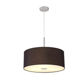 Baymont 3 Light E27 Pendant Light 50cm Black - Polished Chrome