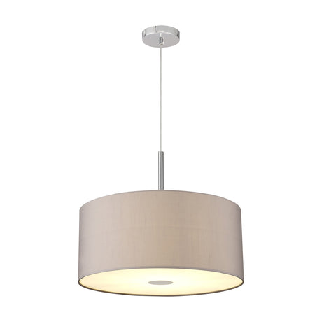 Baymont 3 Light E27 Pendant Light 50cm Grey - Polished Chrome