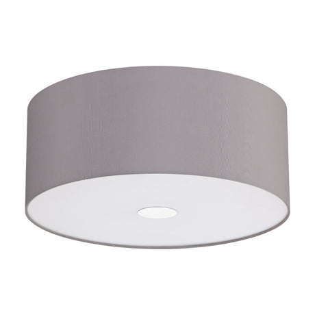 Baymont 3 Light Flush Ceiling Light 50cm Grey - Polished Chrome