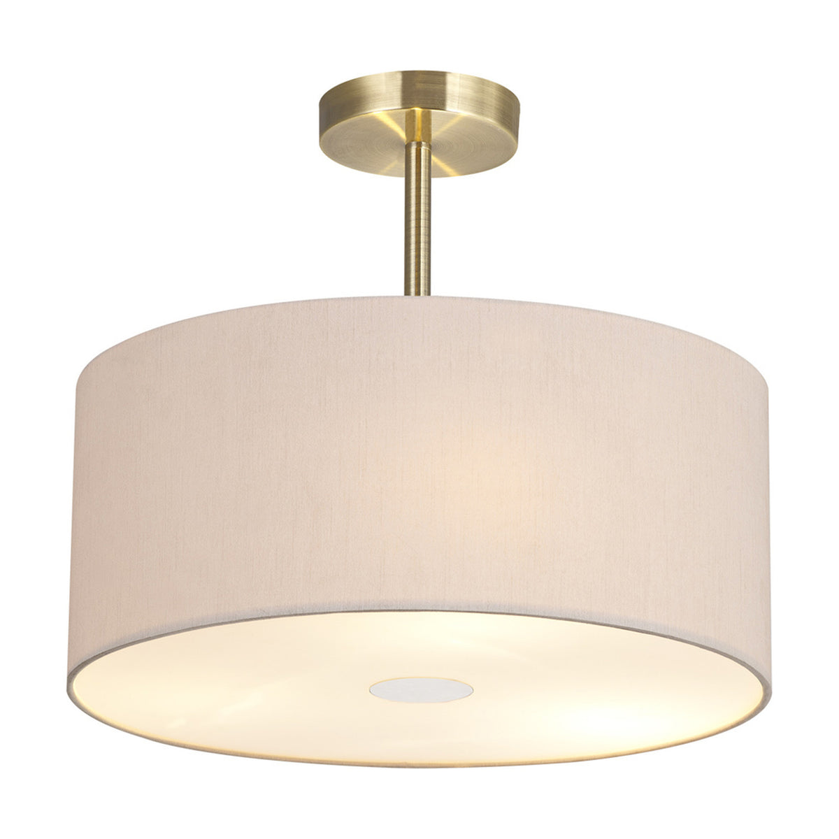 Baymont 3 Light Semi Flush 38cm High - Antique Brass