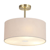 Baymont 3 Light Semi Flush 38cm High - Antique Brass