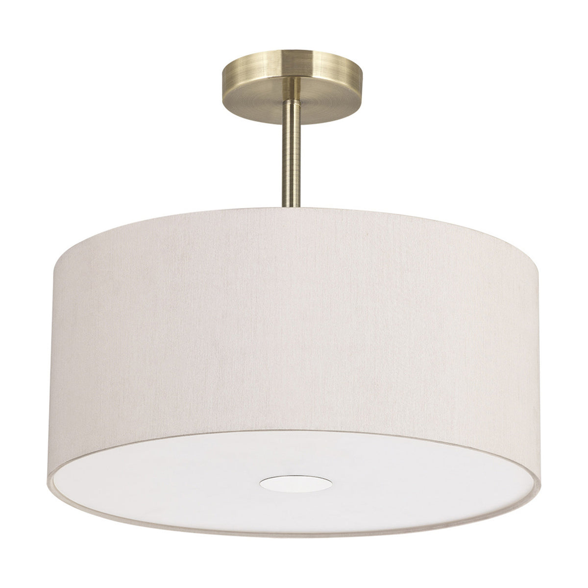 Baymont 3 Light Semi Flush 38cm High - Antique Brass