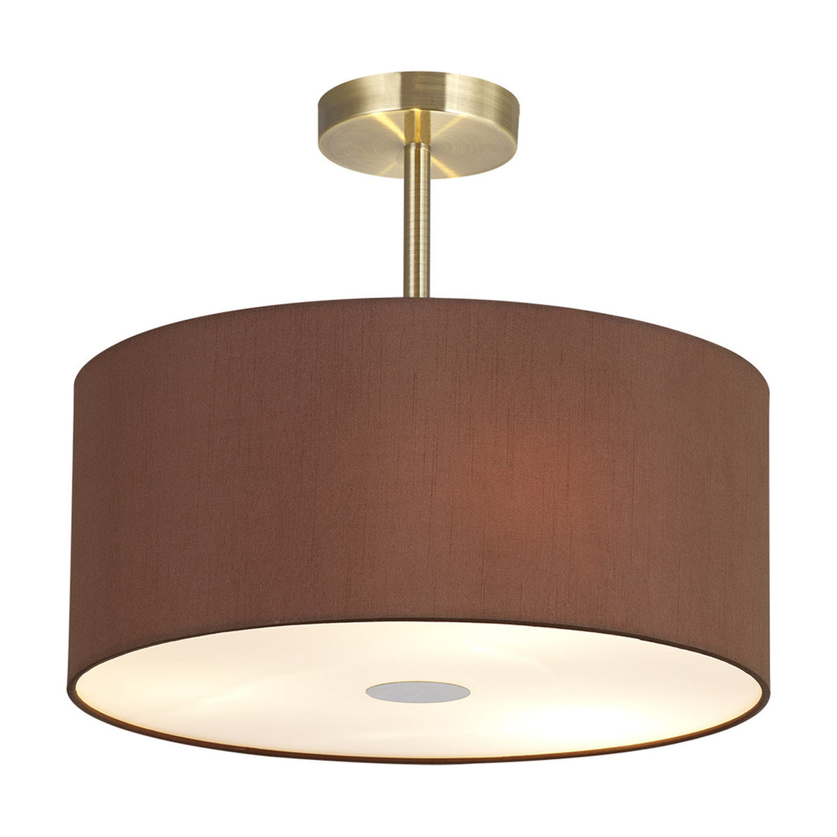 Baymont 3 Light Semi Flush Bronze 40cm - Antique Brass
