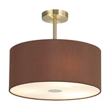 Baymont 3 Light Semi Flush Bronze 40cm - Antique Brass