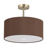Baymont 3 Light Semi Flush Bronze 40cm - Antique Brass