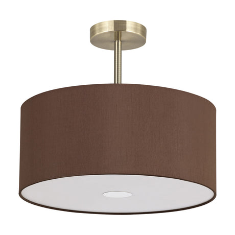 Baymont 3 Light Semi Flush Bronze 40cm - Antique Brass