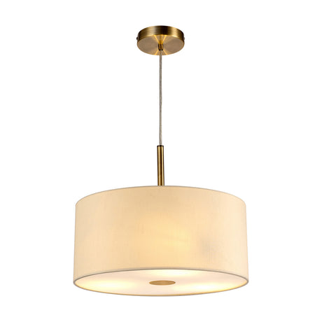 Baymont 3 Light Pendant Light 40cm Ivory Pearl - Antique Brass