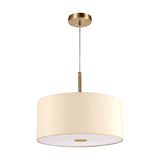 Baymont 3 Light Pendant Light 40cm Ivory Pearl - Antique Brass