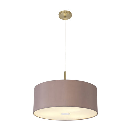 Baymont 3 Light E27 Pendant Light 50cm Taupe - Antique Brass
