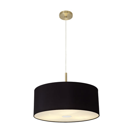 Baymont 3 Light Pendant Light 50cm Midnight Black - Antique Brass