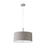 Baymont 3 Light E27 Pendant Light 40cm Grey - Satin Nickel