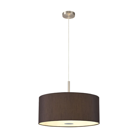 Baymont 3 Light E27 Pendant Light 50cm Black - Satin Nickel