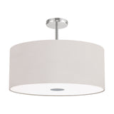 Baymont 5 Light Semi Flush Beige 60cm - Polished Chrome