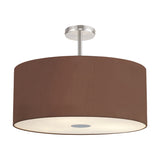 Baymont 5 Light Semi Flush Bronze 60cm - Polished Chrome