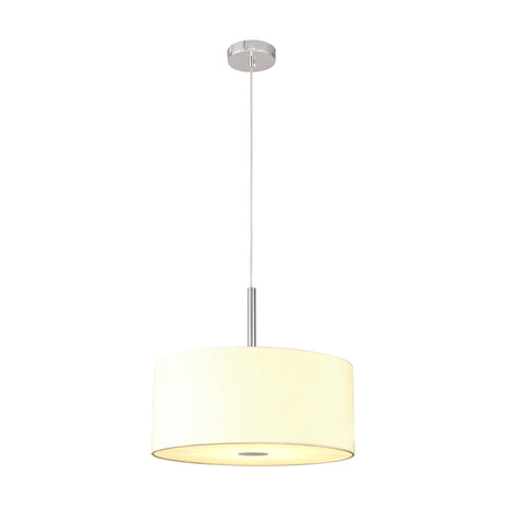 Baymont 5 Light Pendant Light 40cm Ivory Pearl - Polished Chrome