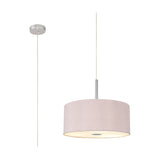 Baymont 5 Light E27 Pendant Light 40cm Taupe - Polished Chrome