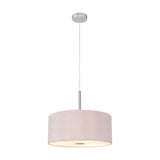 Baymont 5 Light E27 Pendant Light 40cm Taupe - Polished Chrome