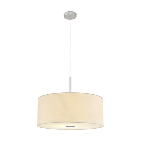 Baymont 5 Light Pendant Light 60cm Ivory Pearl - Polished Chrome