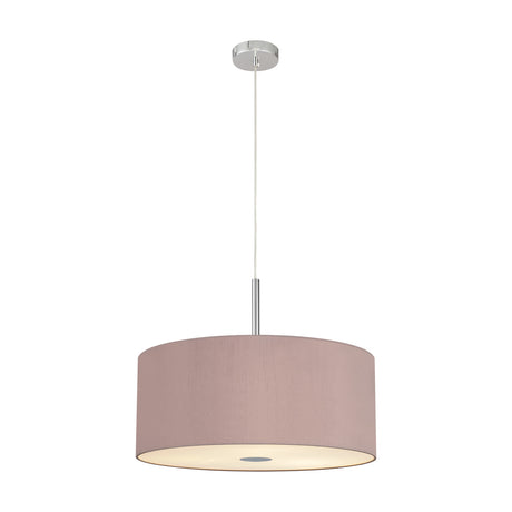 Baymont 5 Light E27 Pendant Light 60cm Taupe - Polished Chrome
