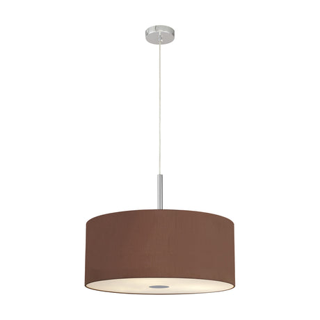 Baymont 5 Light Pendant Light 60cm Raw Cocoa - Polished Chrome