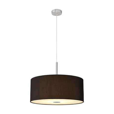 Baymont 5 Light E27 Pendant Light 60cm Black - Polished Chrome