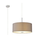 Baymont 5 Light E27 Pendant Light 60cm Grey - Polished Chrome