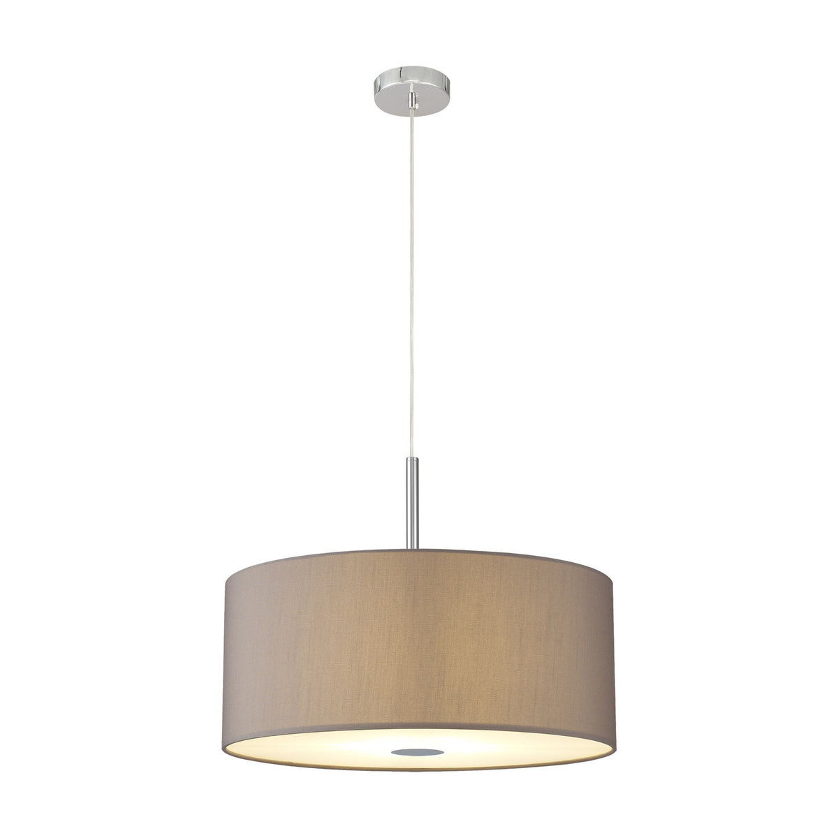Baymont 5 Light E27 Pendant Light 60cm Grey - Polished Chrome